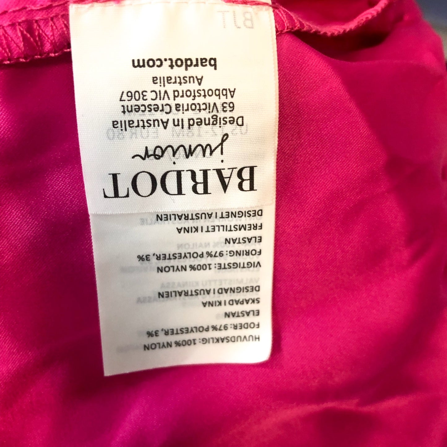 BARDOT Baby Girl Gertrude Lace Dress 12-18 Months Pink Long Sleeve NWT