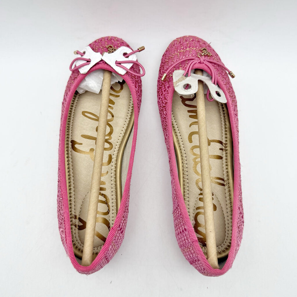 Sam Edelman Kids Felicia Ballet Flats US 1 M EU 32 Pink Vegan Leather NIB