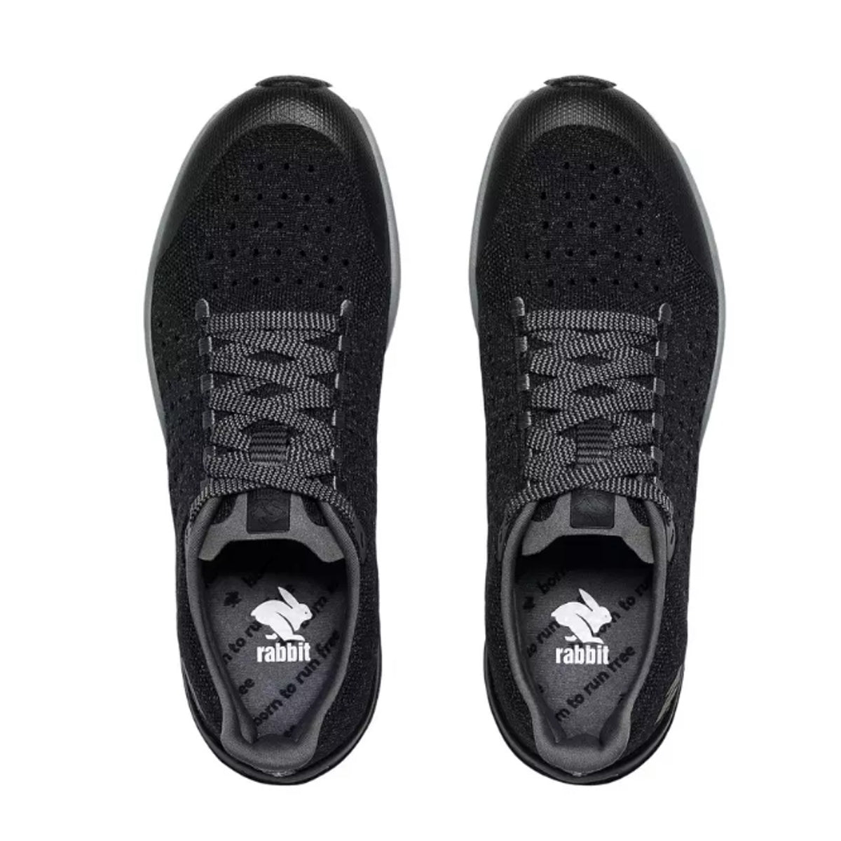 Rabbit Mens Dream Chaser Running Shoes Size 11 M Black White Athletic NIB