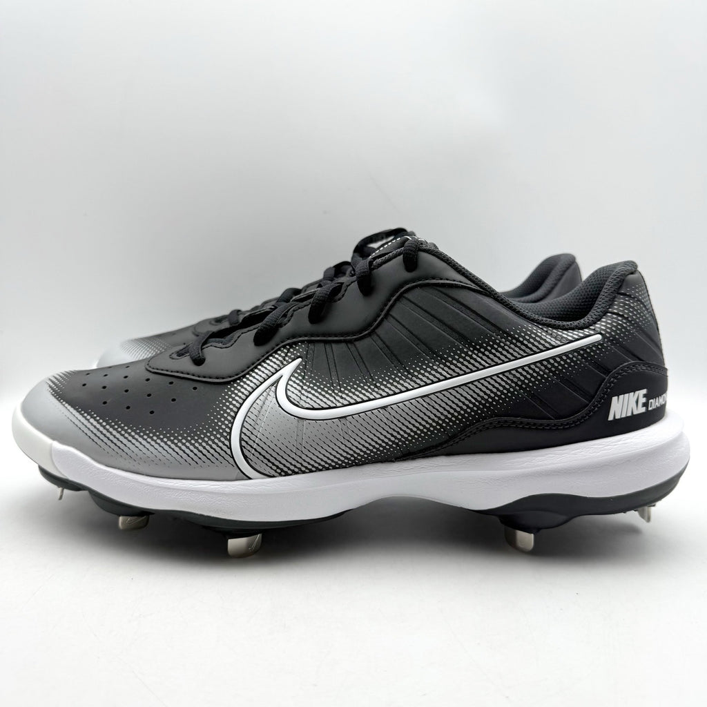 Nike Mens Alpha Huarache Varsity 4 Low Baseball Cleats US 12 Black Grey NWOB