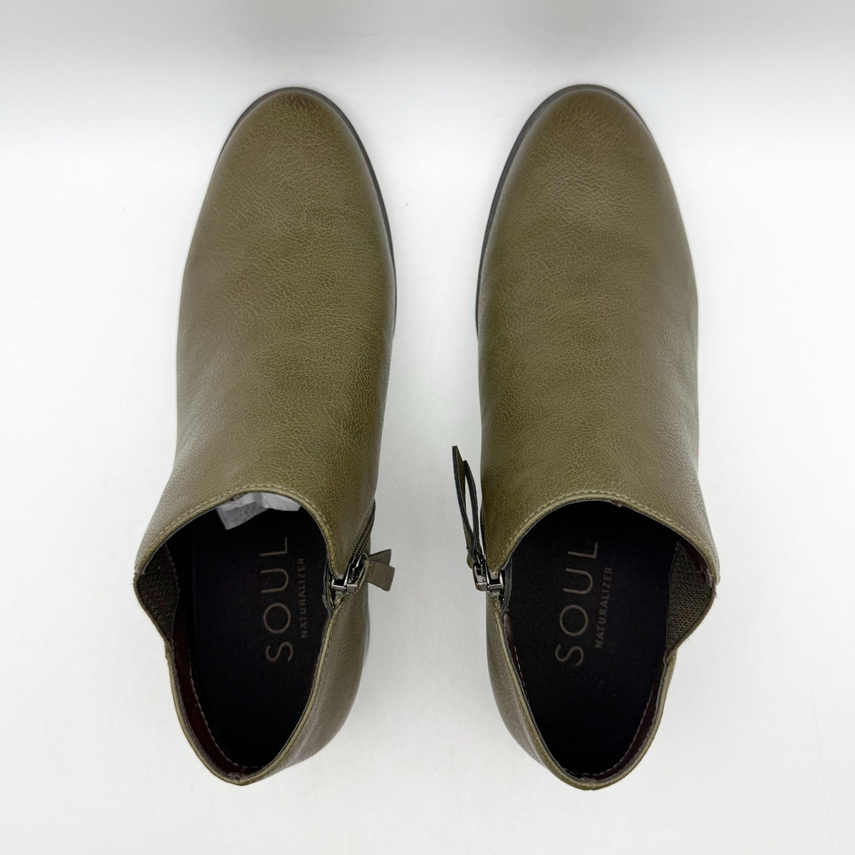 SOUL Naturalizer Womens Respect Ankle Boots Size 8 Wide EU 38.5 Green NIB