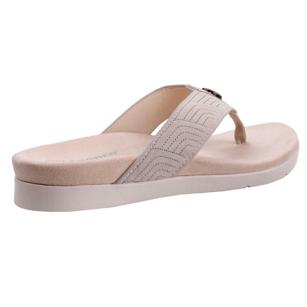 Spenco Waco Women's Laguna Ellie Flip Flop Sandal Size 5.5 WIDE Cloud Beige NIB