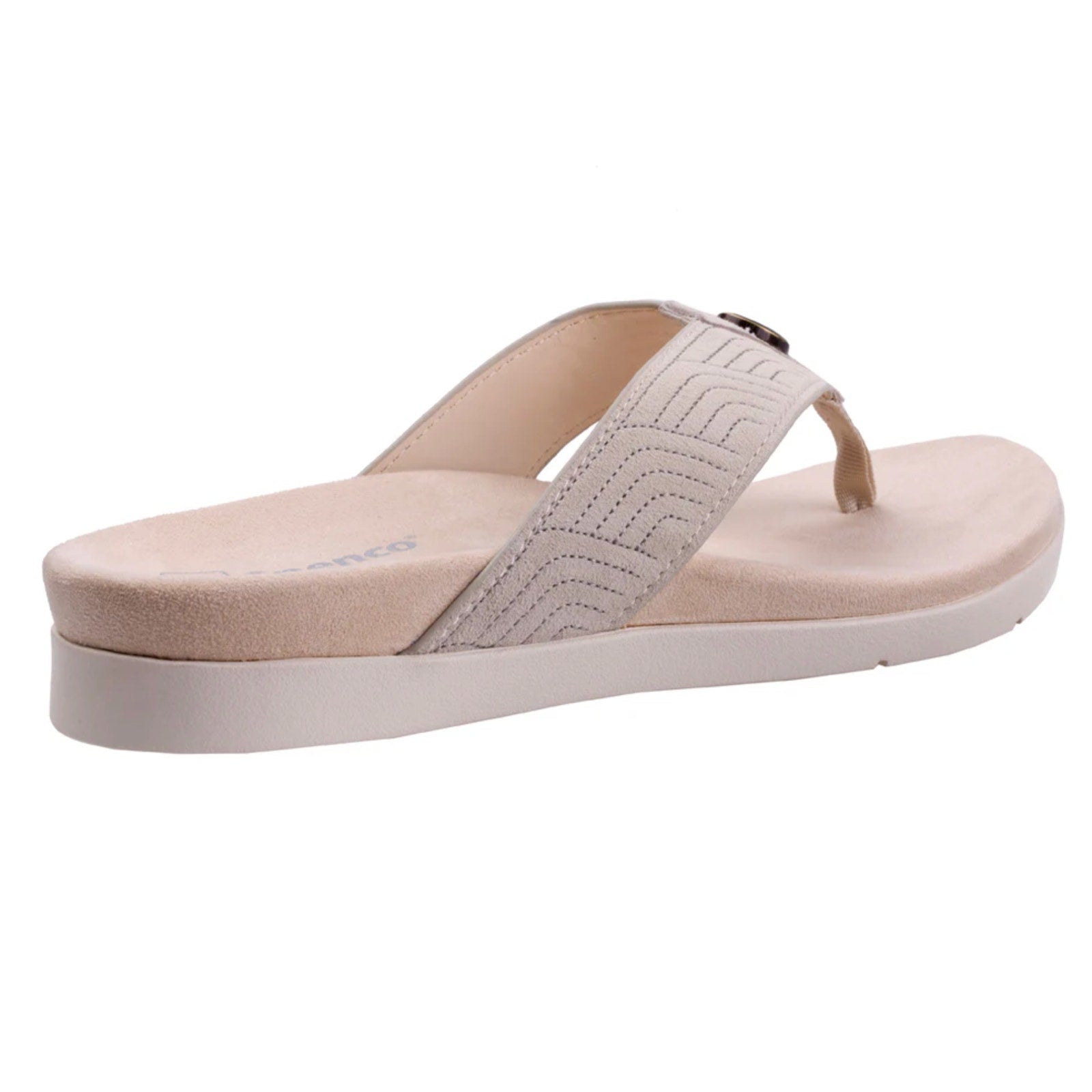 Spenco Waco Women's Laguna Ellie Flip Flop Sandal Size 5.5 WIDE Cloud Beige NIB