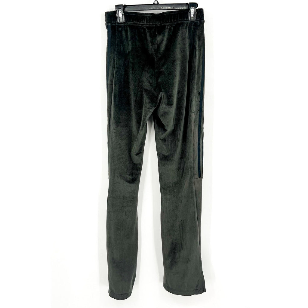 ADIDAS Women's Tiro 3-Stripes Velour Flared Leggings Medium Dark Grey NWOT