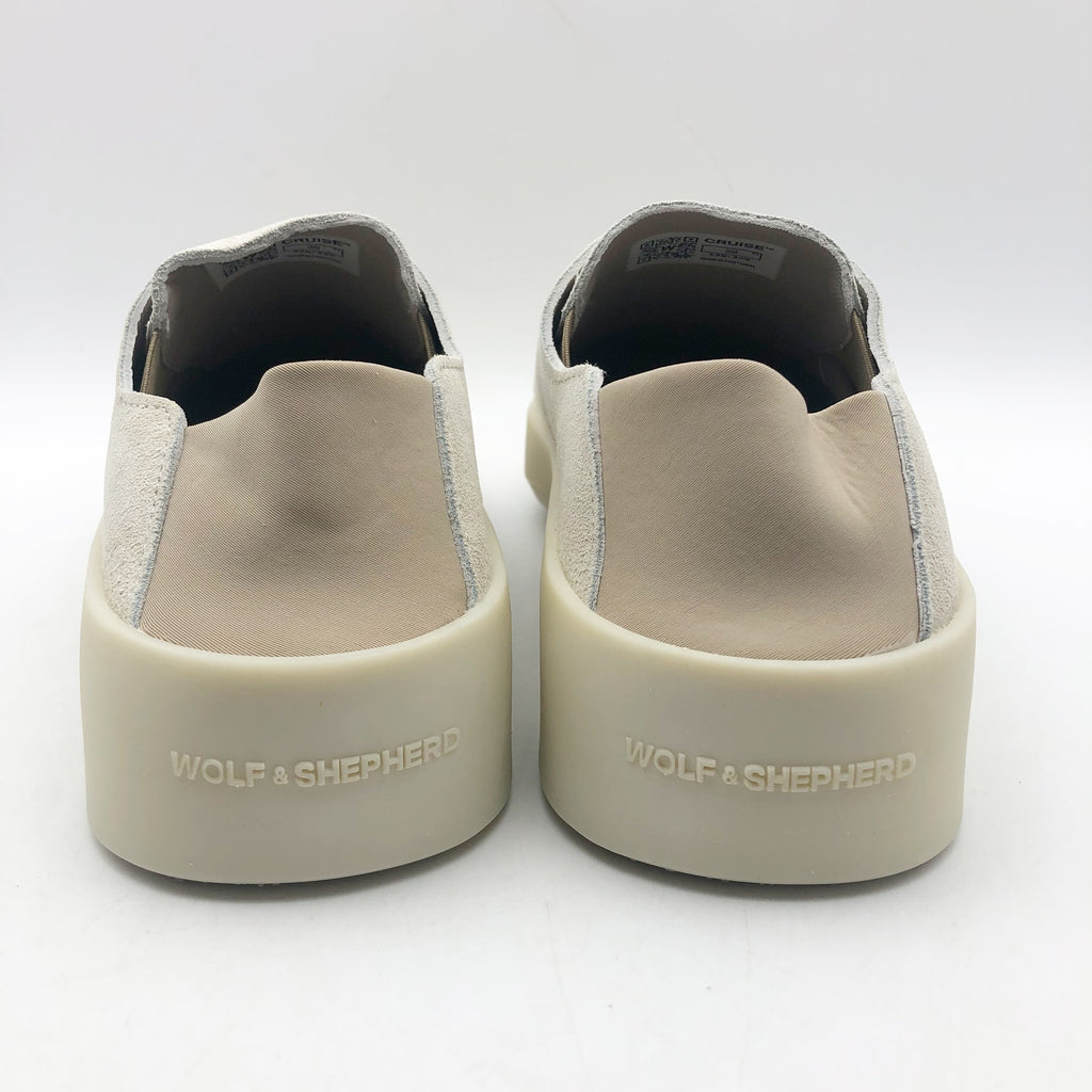 Wolf & Shepherd Cruise Ace Slip On Sneakers Mens 6.5 Womens 8 Gray Leather NIB