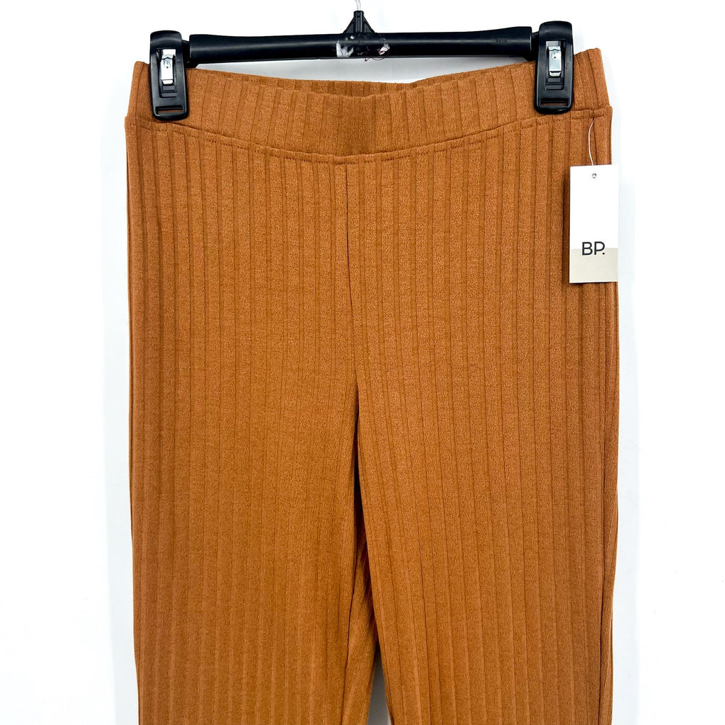 BP. Women's Casual Straight Leg Ribbed Knit Pants Small Brown Copper Stretch NWT