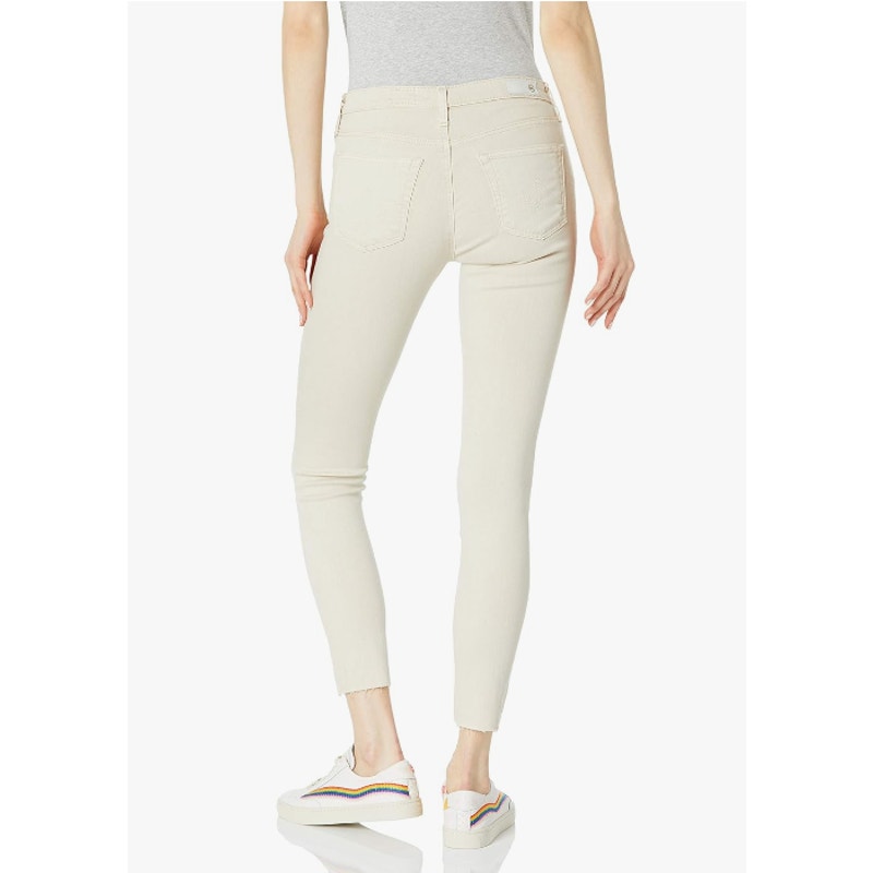 AG Adriano Goldschmied Womens The Legging Ankle Jeans Size 30R Cream Cords NWT
