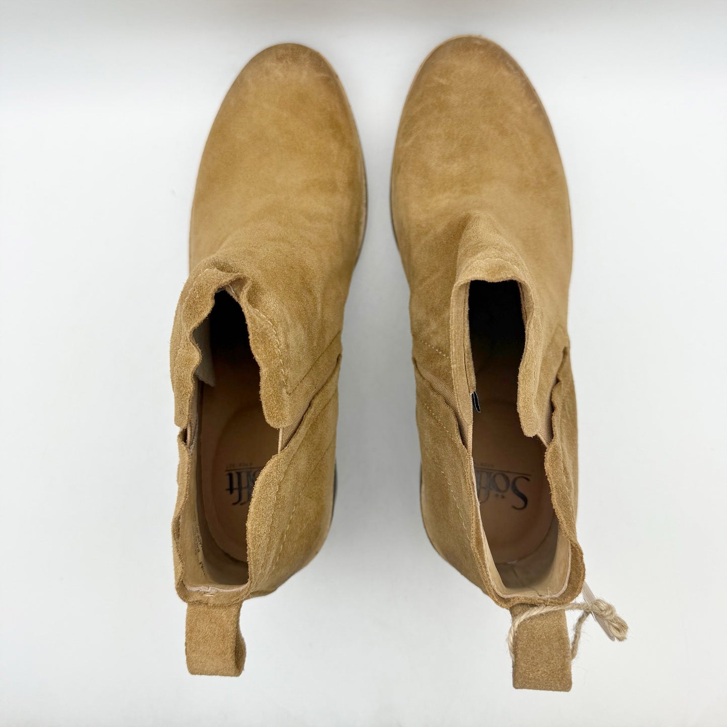 Sofft Womens Emeree Boots US 10 EU 41 Brown Suede Leather Wedge Heel NWOB