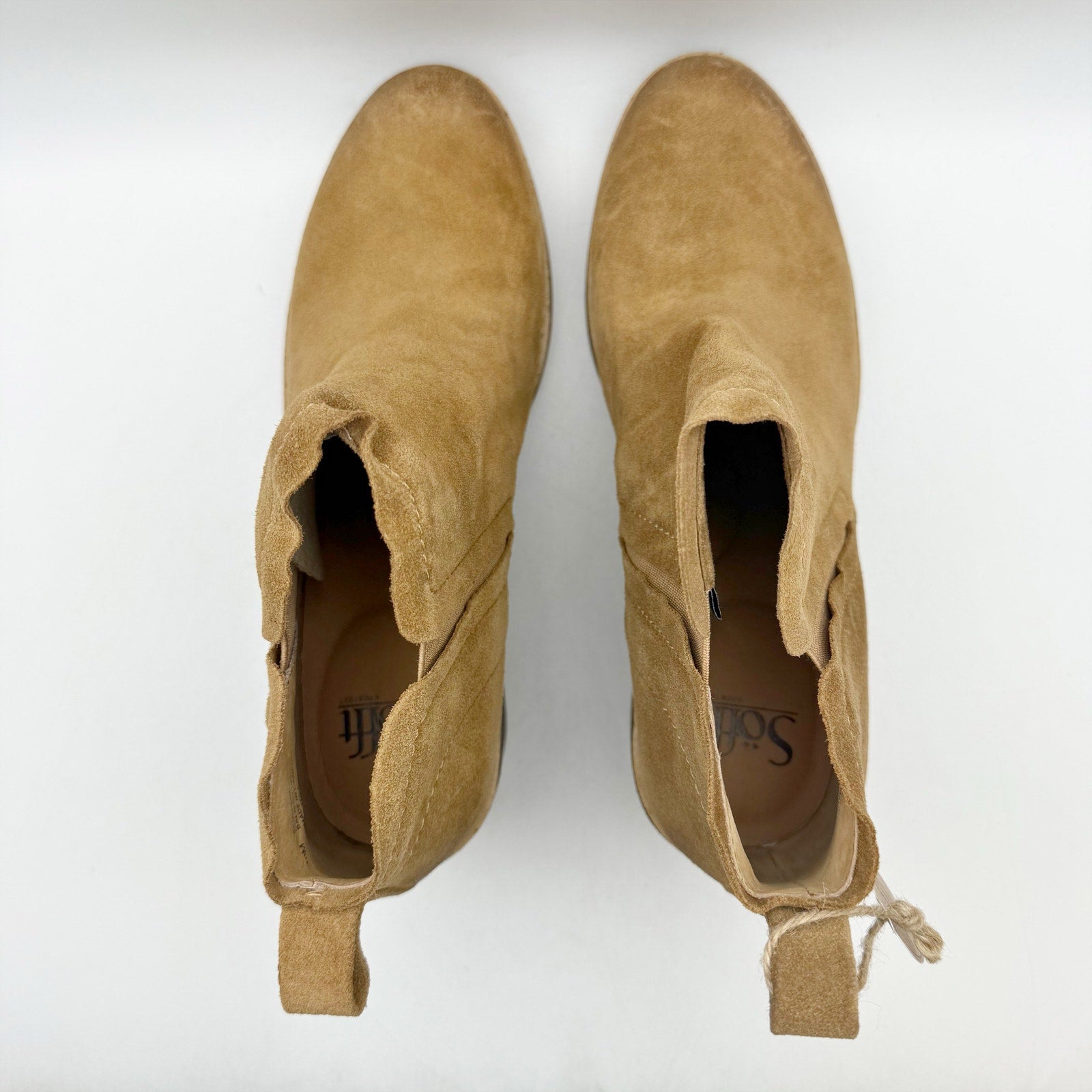 Sofft Womens Emeree Boots US 10 EU 41 Brown Suede Leather Wedge Heel NWOB