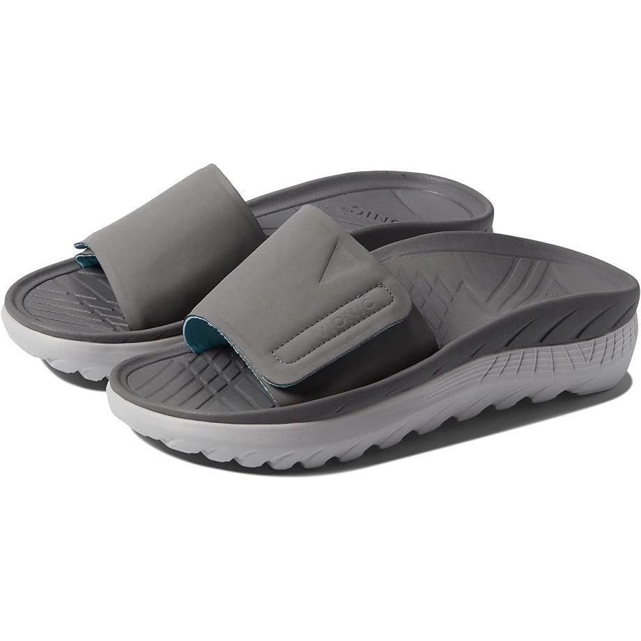 VIONIC Womens Rejuvenate Slide Sandals US 7 M EU 37 Grey Platform Slip On NIB