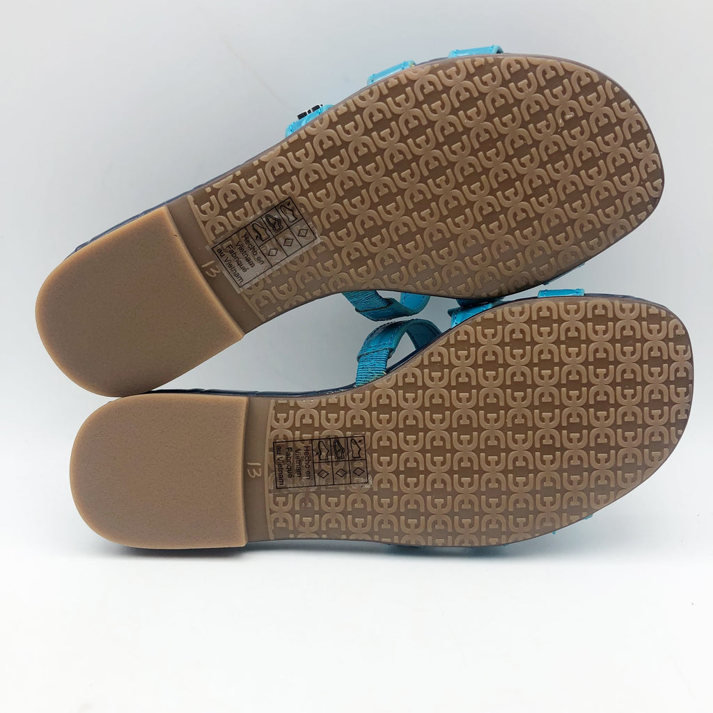 Sam Edelman Girls Bay Slide Sandals US 13 M EU 31 Navy Blue Leather NIB