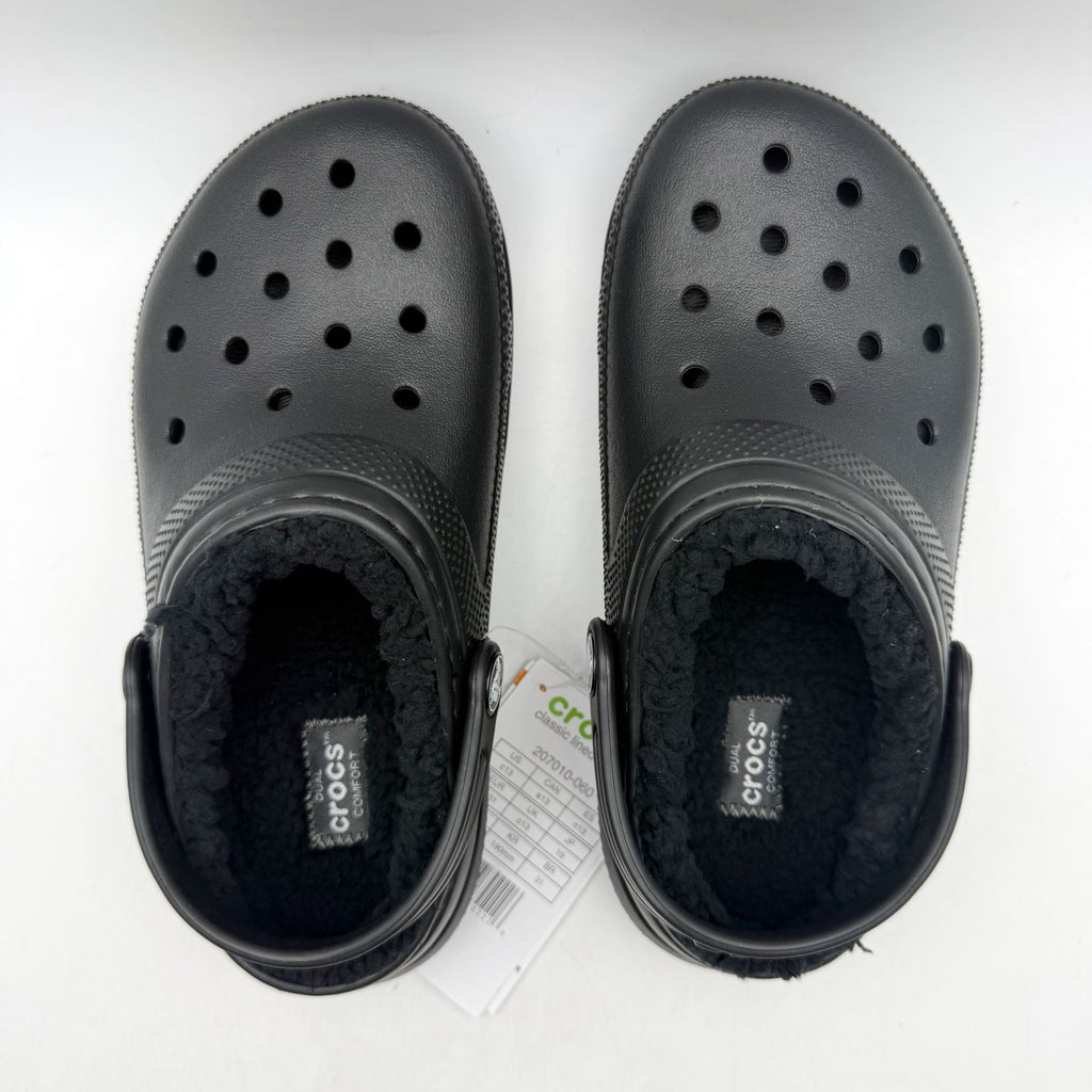 Crocs Kids Classic Lined Clogs C13 EU 30.5 Black Lightweight NWT