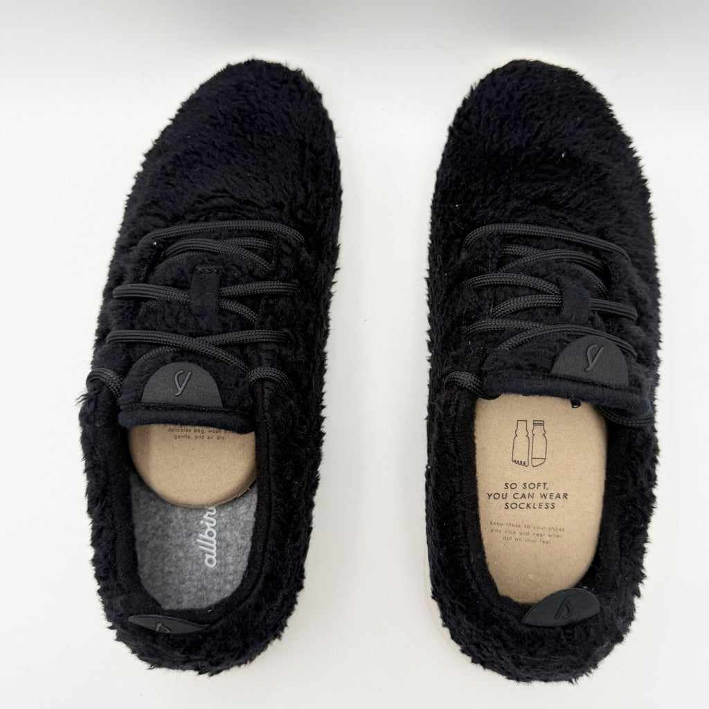 AllBirds Mens Wool Runner Fluff Sneakers US 10 EU 42.5 Black Athletic NIB