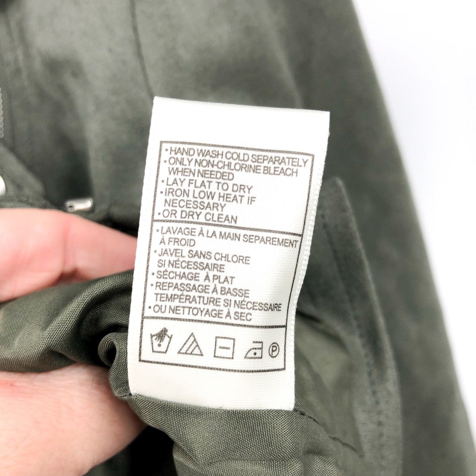 STEVE MADDEN Womens Faux Suede Moto Jacket Small Olive Green Vegan Leather NWT