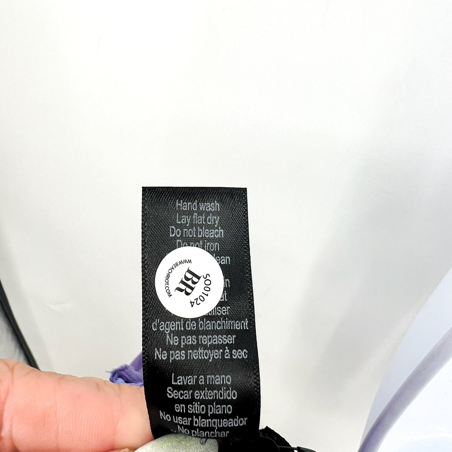 BEACH RIOT Women's Blair Bikini Top Small Periwinkle Purple Tie Shoulder NWT