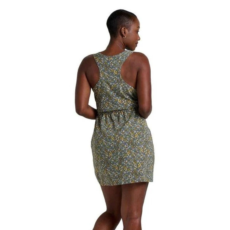 TOAD & CO Womens Sunkissed Livvy Tank Dress Large Green Black Floral NWT