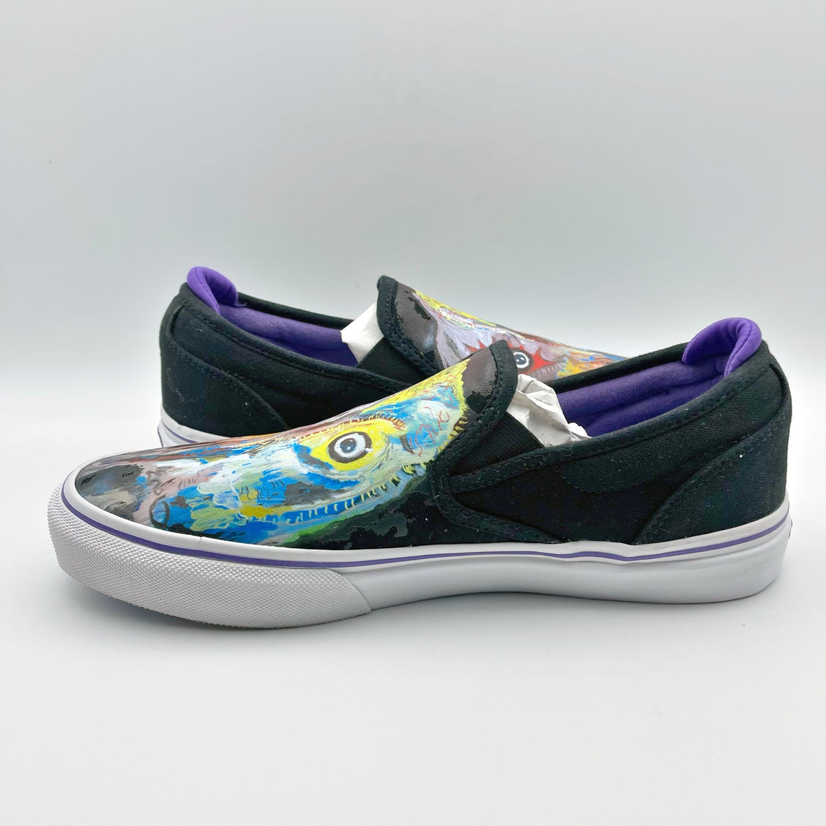 Emerica x Dinosaur Jr Mens Wino Slip-On Shoes Size 8 Black Multicolor Sweep NIB