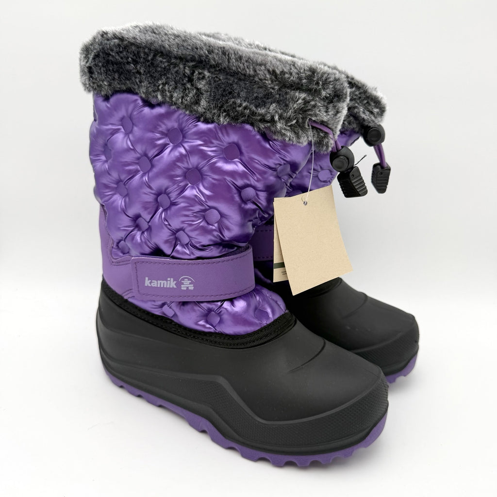 Kamik Girls Penny 3 Snow Boots US 2 Purple Black Insulated Waterproof NIB