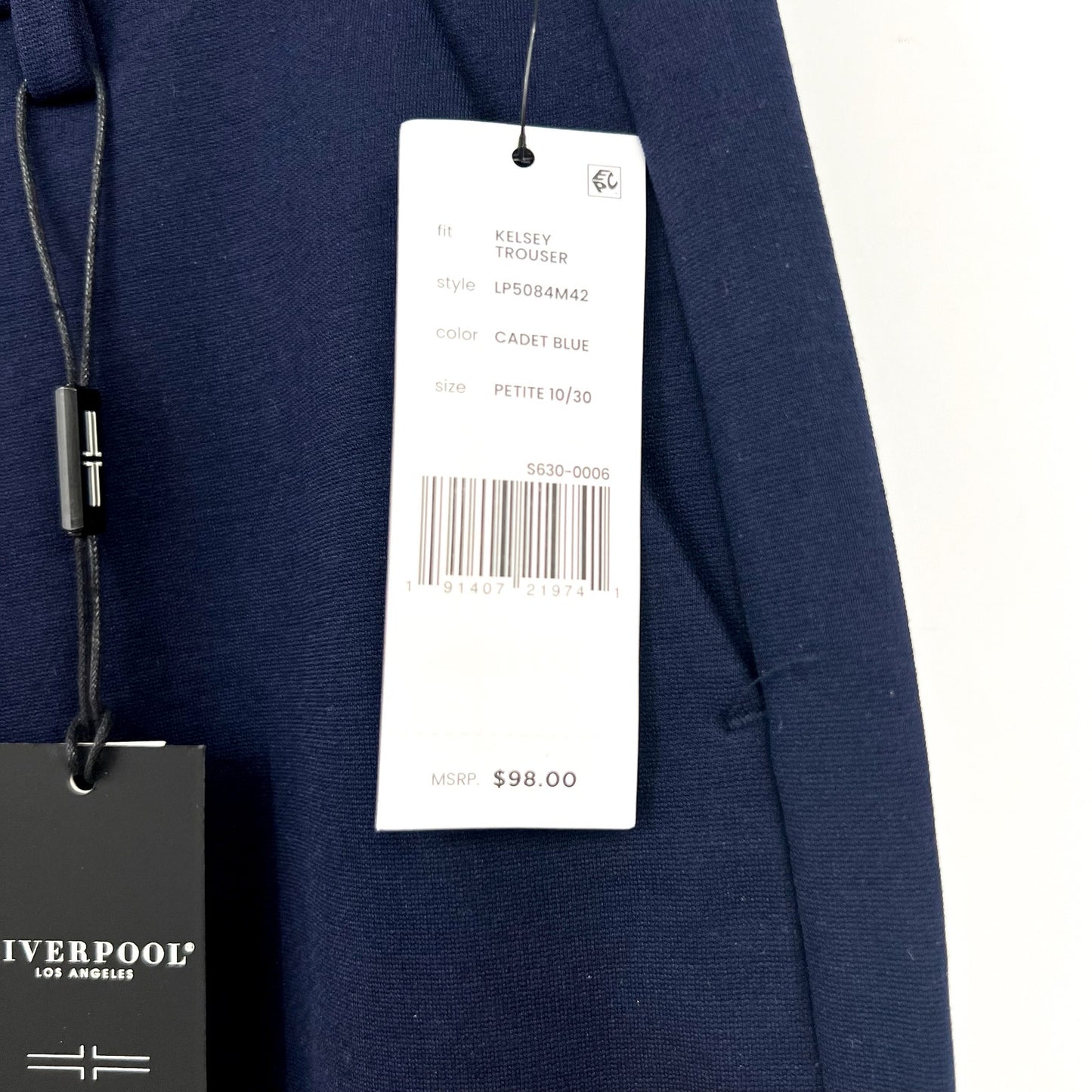 LIVERPOOL Kelsey Knit Trouser 10/30 PETITE Cadet Blue Super Stretch Pants NWT