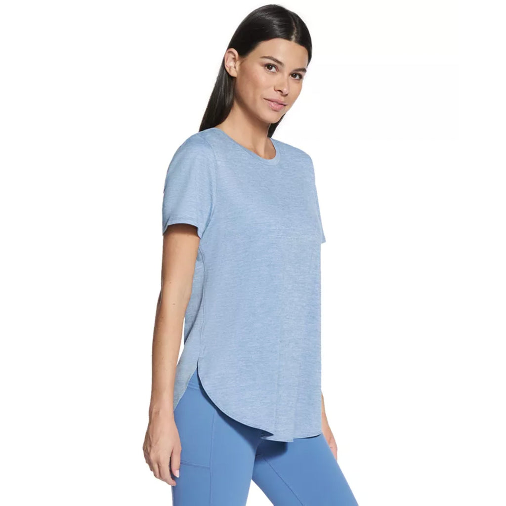 SKECHERS Women's GO DRI Swift Tunic Tee XS Light Blue Short Sleeve NWT
