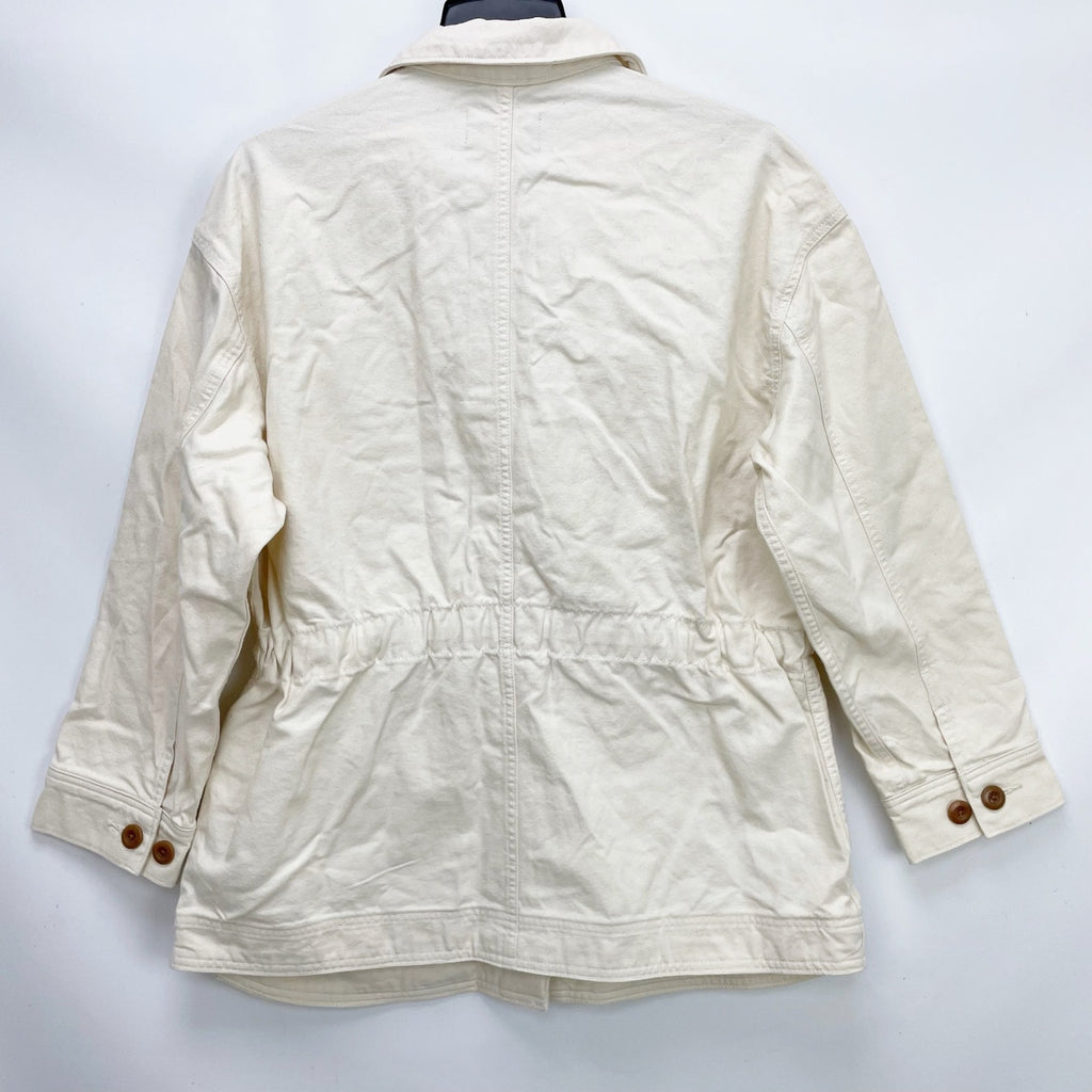 Everlane Womens The Cinchable Chore Jacket Medium Cream Bone NWT