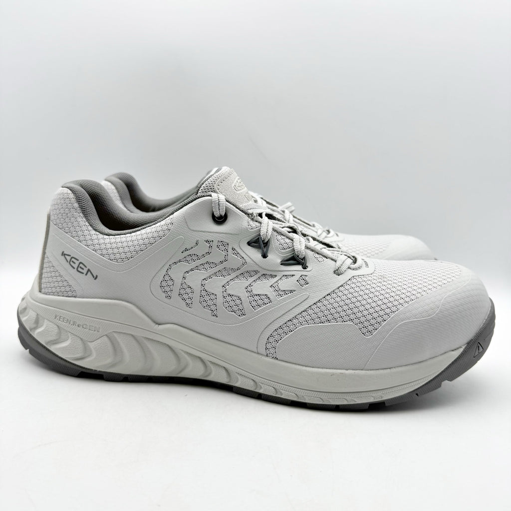 KEEN Utility Mens Cully Comp Toe Work Sneakers US 11.5 D Grey White SR NIB