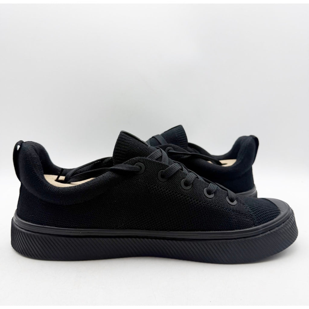 Cariuma IBI Low Casual Sneakers Mens 9.5 Womens 11 Black Bamboo Knit NIB