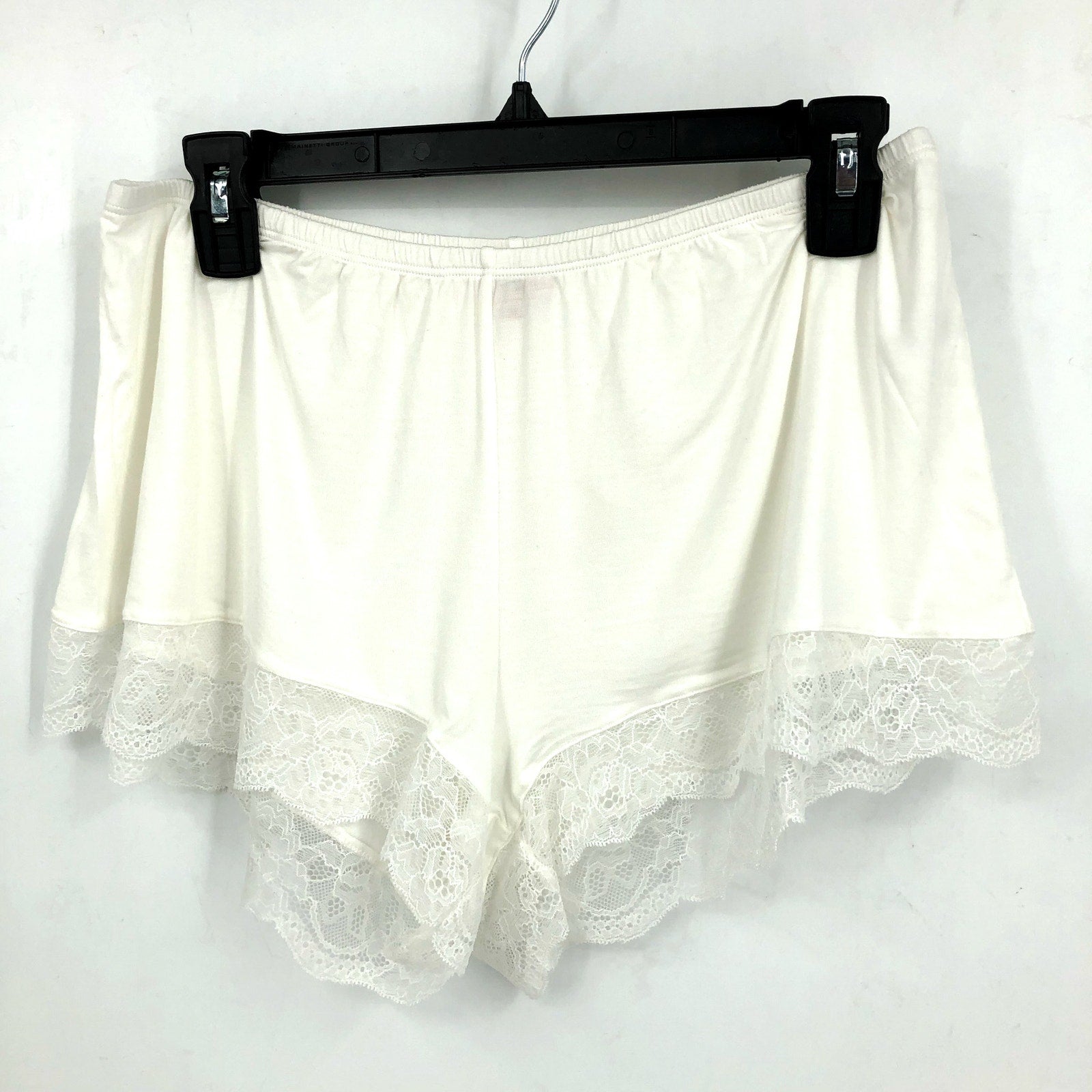 EBERJEY Women's Malou Short Pajamas Set Medium Ivory White Lace NWT