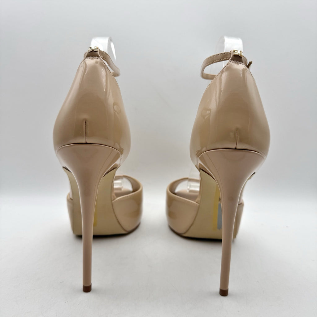 Sam Edelman Womens Florencia Heels Size 10.5 Nude Patent Leather Stiletto NWOB