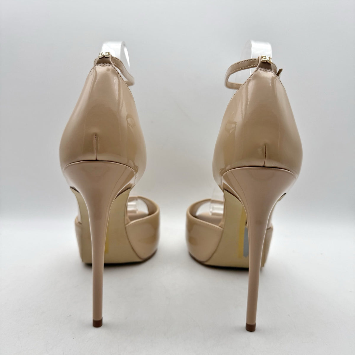 Sam Edelman Womens Florencia Heels Size 10.5 Nude Patent Leather Stiletto NWOB