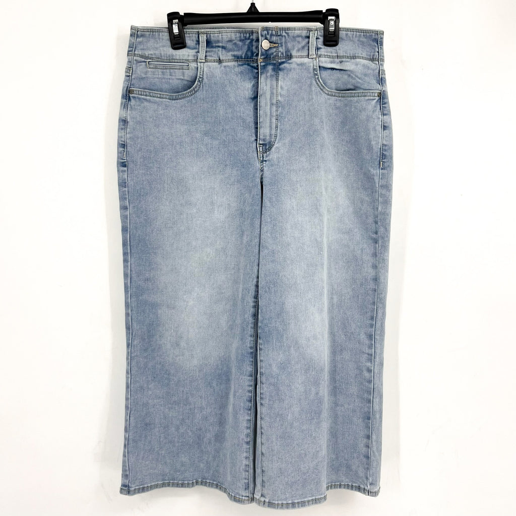 NYDJ Womens Major Wide Leg Capri Jeans Size 14 Daybreak Light Blue NWT