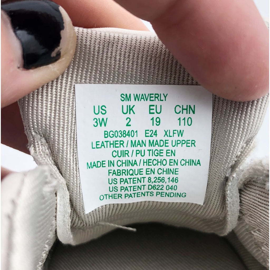Stride Rite Infant Toddler SM Waverly Ecru Sneaker 3 WIDE Shoes Off White NIB