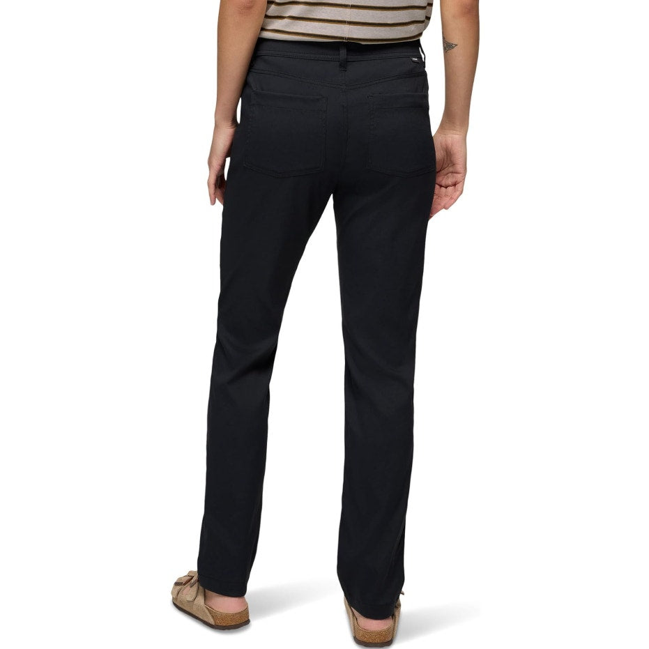 PRANA Women's Zion Halle Pants Size 0 Black Straight Leg 30" Inseam Stretch NWT