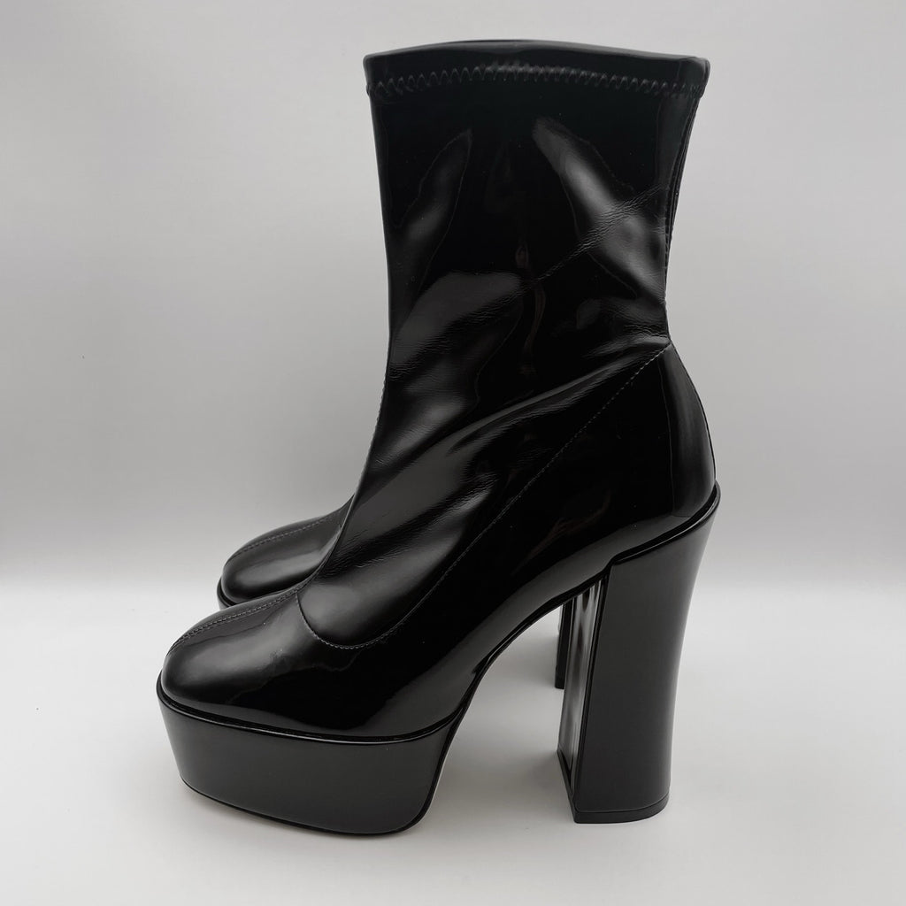Stuart Weitzman Women's Skyhigh 145 Platform Bootie Size 10 Black