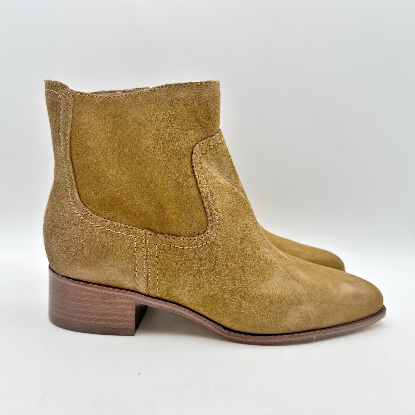 Cole Haan Womens Naia Ankle Bootie US 6 B EU 36 Brown Suede NWOB