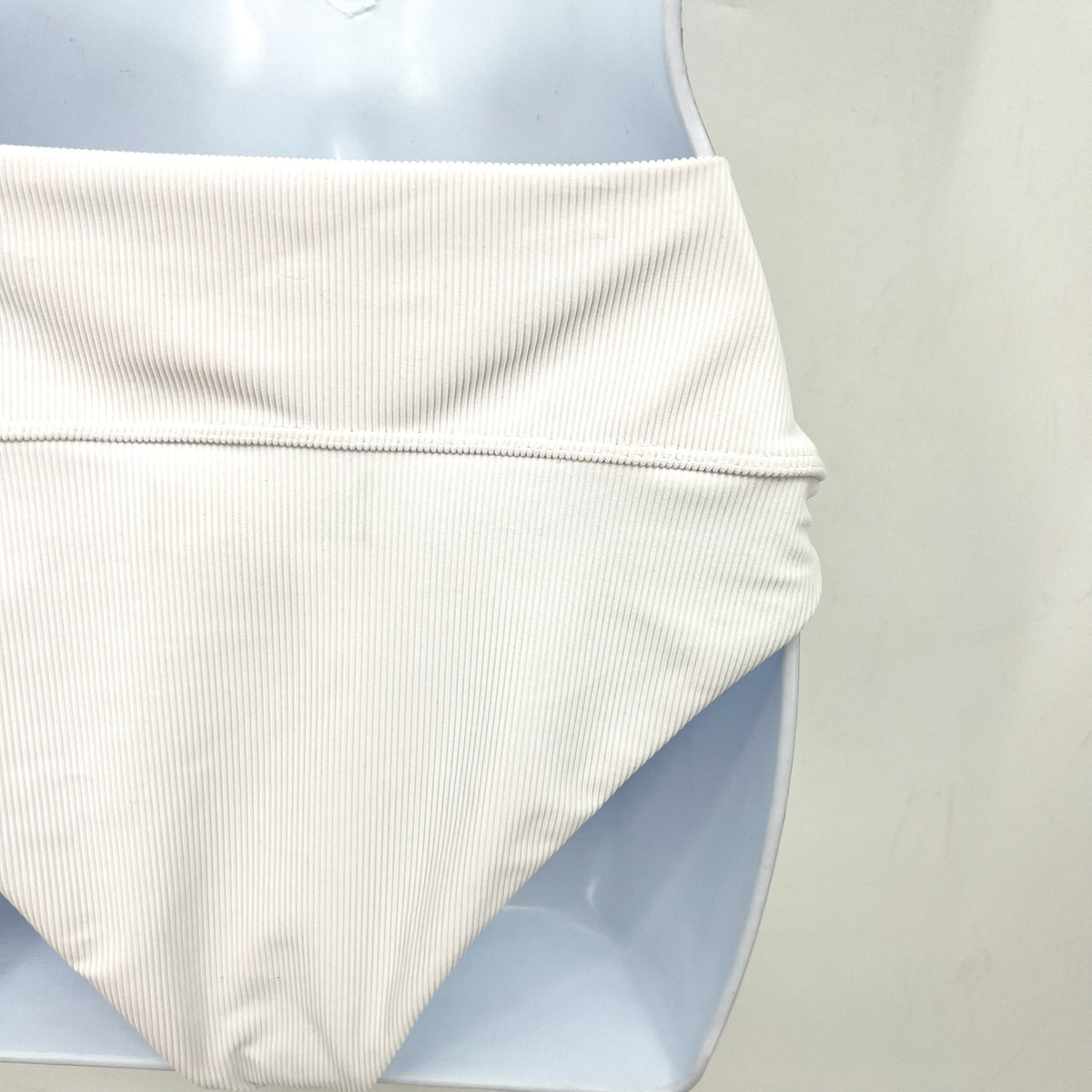 BEACH RIOT Women's Highway Bikini Bottom Large White Ribbed Knit  NWT