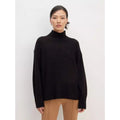 Everlane Womens The Cashmere Oversized Turtleneck Sweater Large Core Black NWT