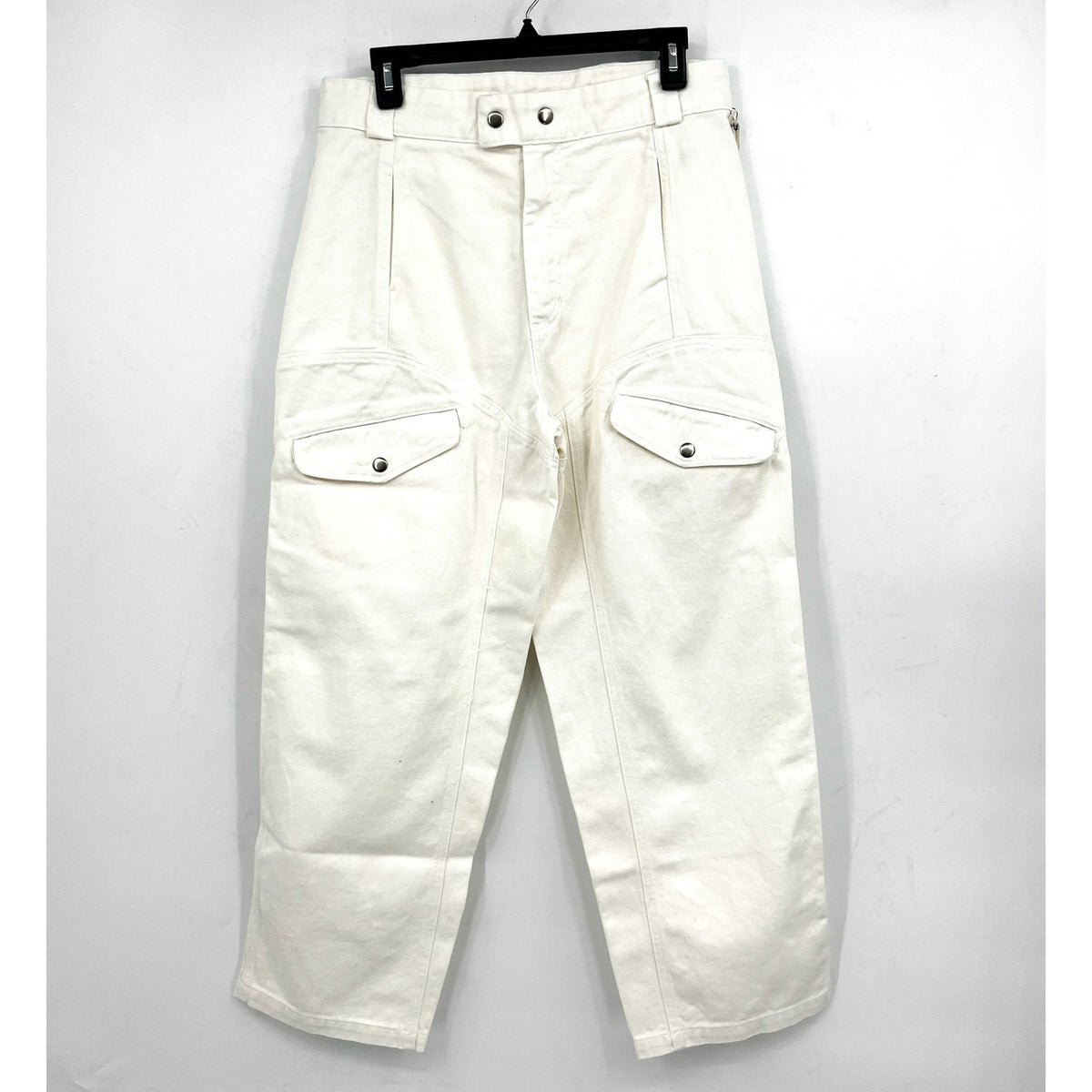 LACAUSA Women's Diego Cargo Trouser Jeans Size 2 Parchment White High Rise NWT