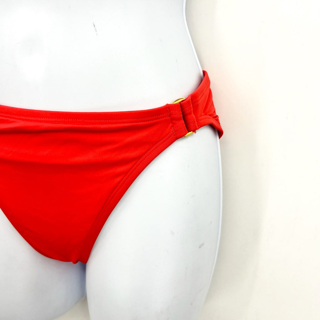 TOMMY BAHAMA Pearl Hipster Ring Bikini Bottom XS Pink Citrus Coral NWT