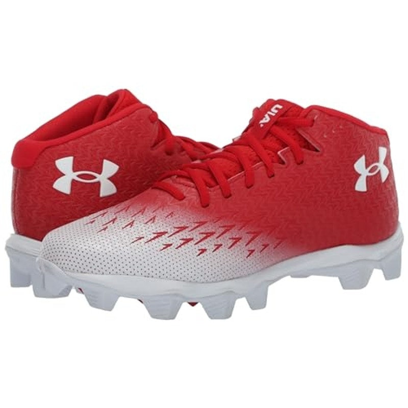 Under Armour Men's Spotlight Franchise RM Cleats Size 9.5 Red White NWOB