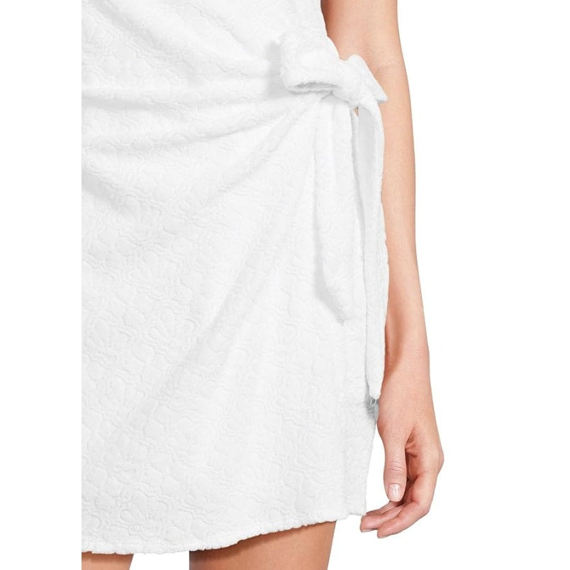 TOMMY BAHAMA Terry Romper Cover Up Medium White Side Tie Textured Spa NWT