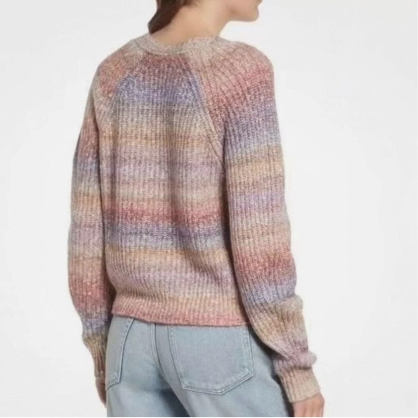 RAILS Womens Josie Space Dye Cardigan XL Multi Amethyst Cotton Blend Sweater NWT
