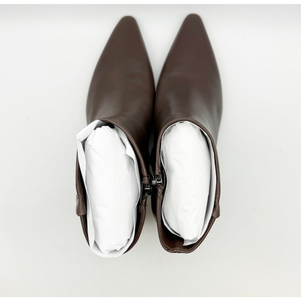 NATURALIZER Womens Deesha Ankle Booties Size 8 EU 38 Brown Leather Heels NIB
