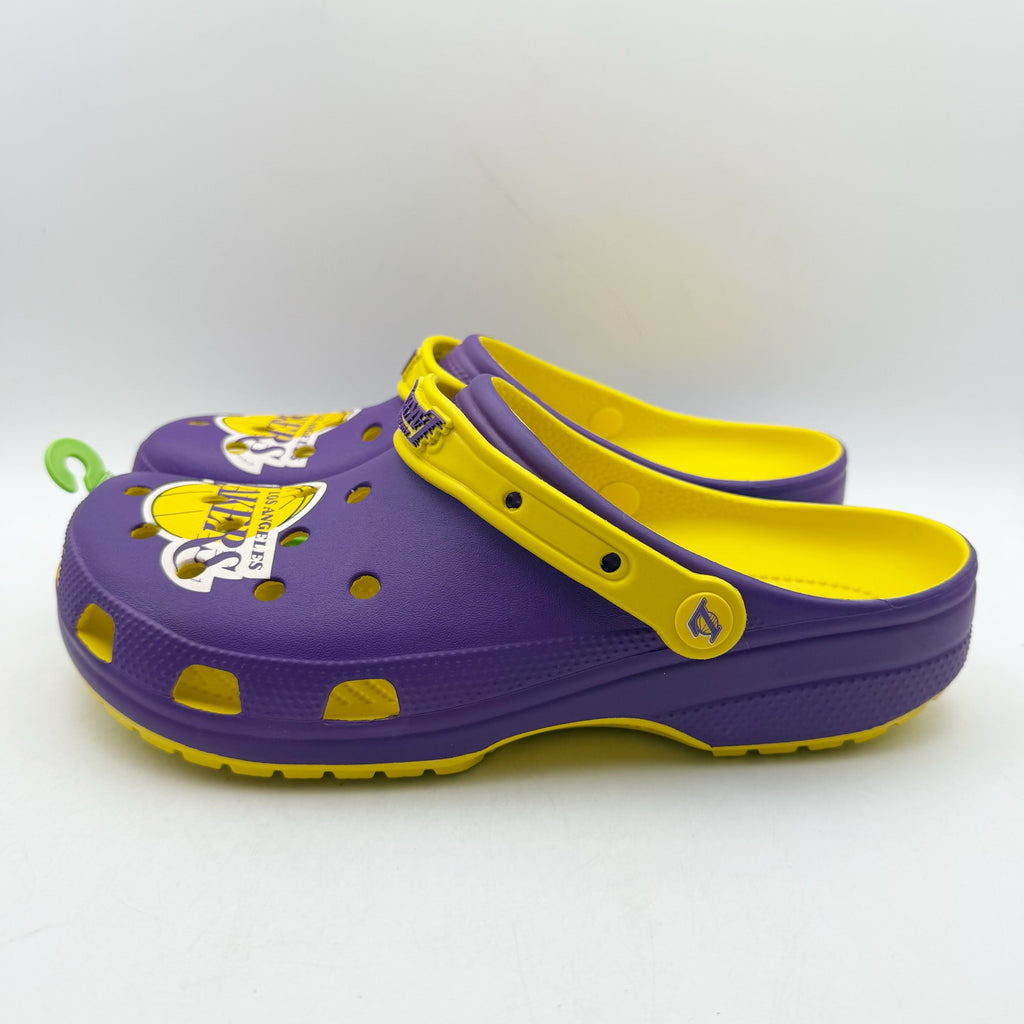 CROCS Mens NBA Los Angeles Lakers Clog Size 10 EU 43.5 Purple Yellow NWT