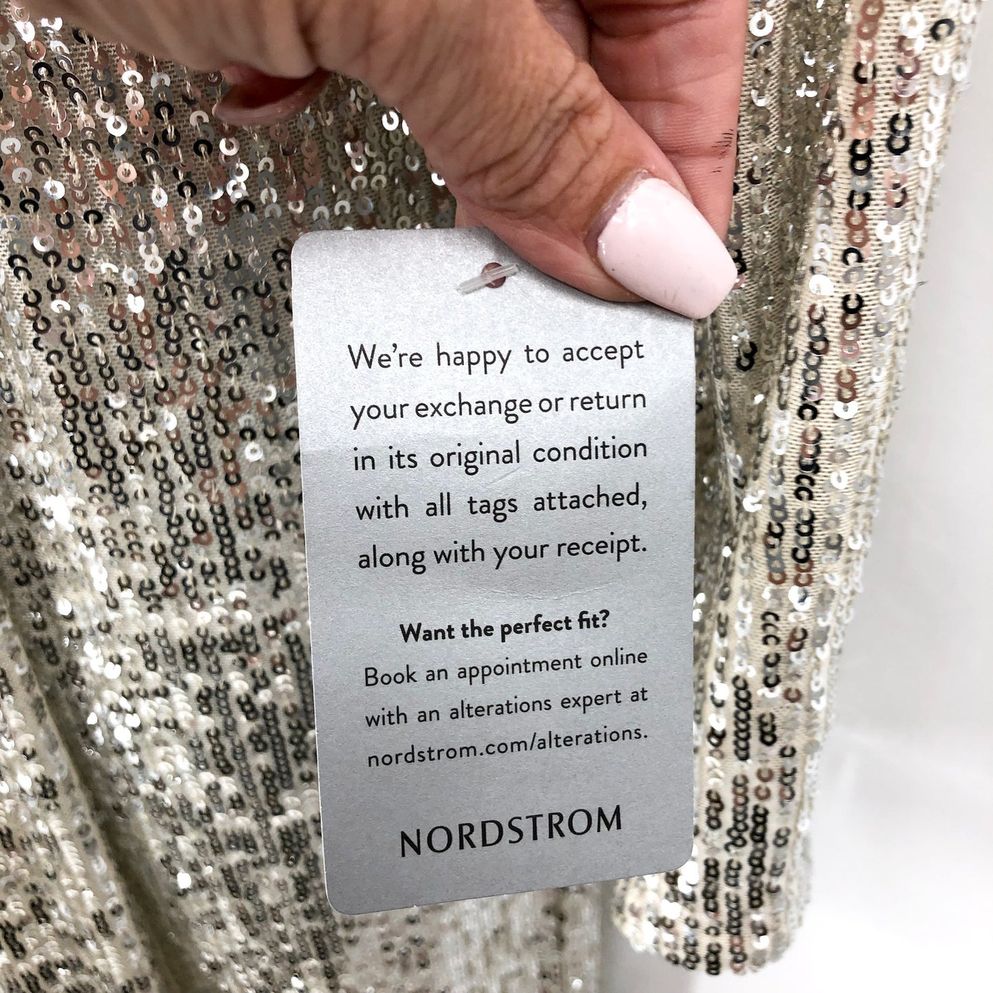 ELIZA J Women's Long Sleeve Sequin Wrap Jumpsuit Size 10 Ivory/White V Neck NWT