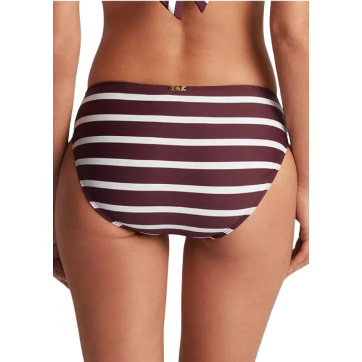 LAUREN RALPH LAUREN Womens Lago Stripe Hipster Bikini Bottom Size 12 Red NWT