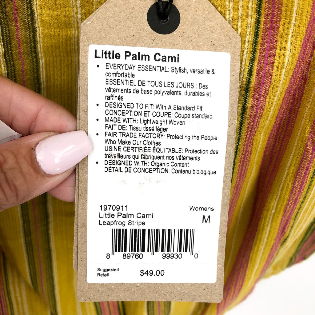 PRANA Women's Little Palm Cami Top Medium Leapfrog Stripe NWT