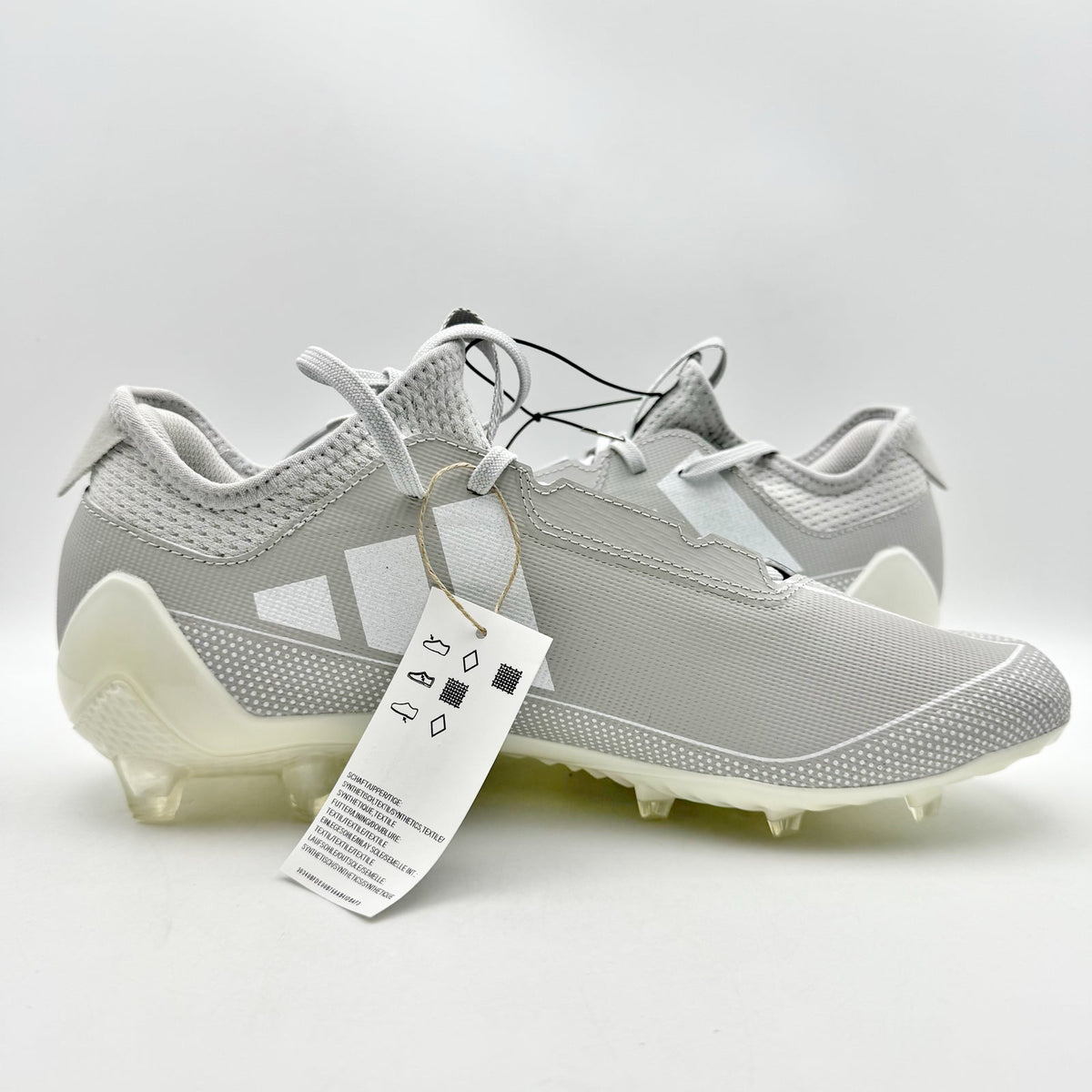 Adidas Mens Adizero Electric 1 Football Cleats Size 12 Grey White Athletic NIB