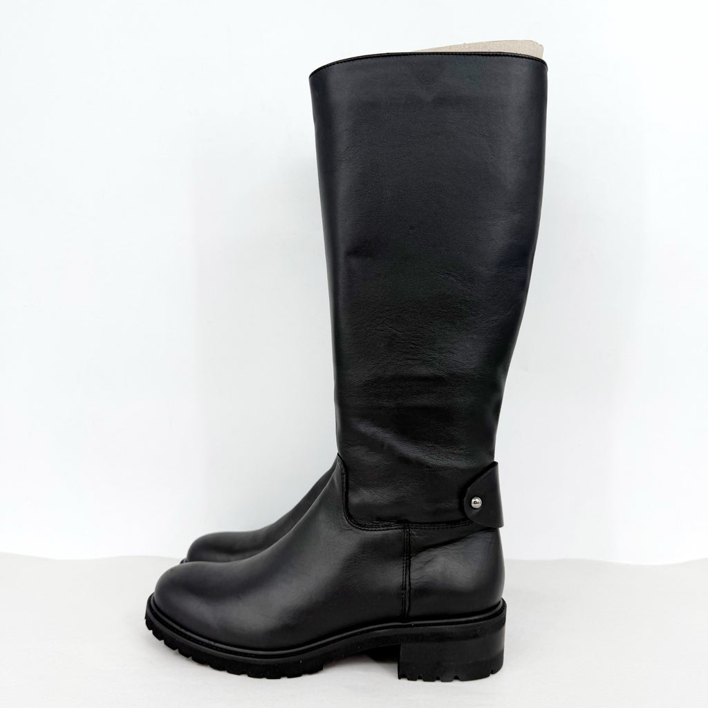 La Canadienne Womens Cate Knee High Boots US Size 9 EU 39 Black Leather NWOB