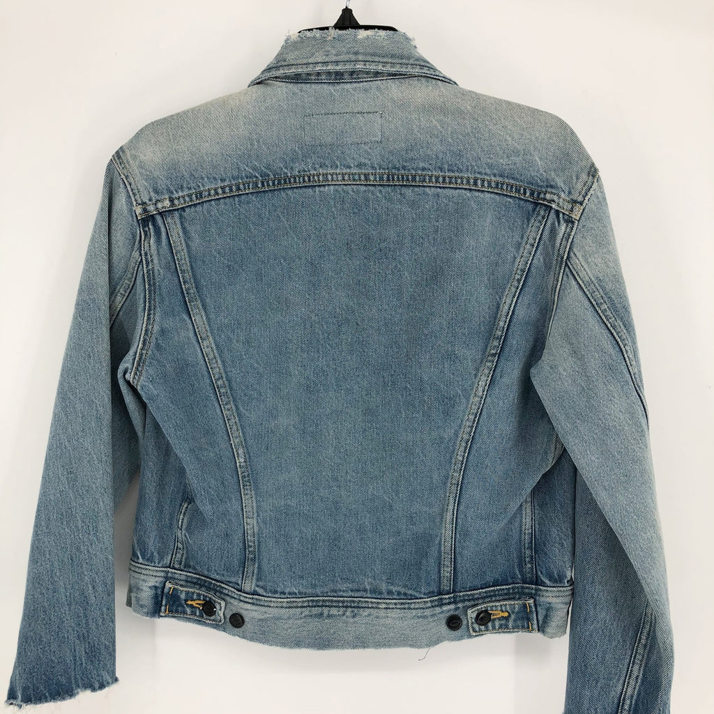 RE/DONE Women's 70s Rodeo Denim Jacket Small Blue Light Worn Distress NWOT